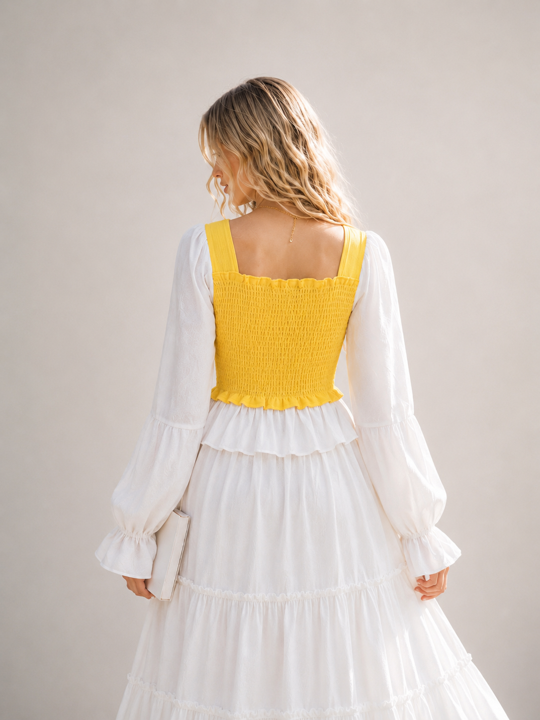 Women’s Contrast Corset Peplum Blouse