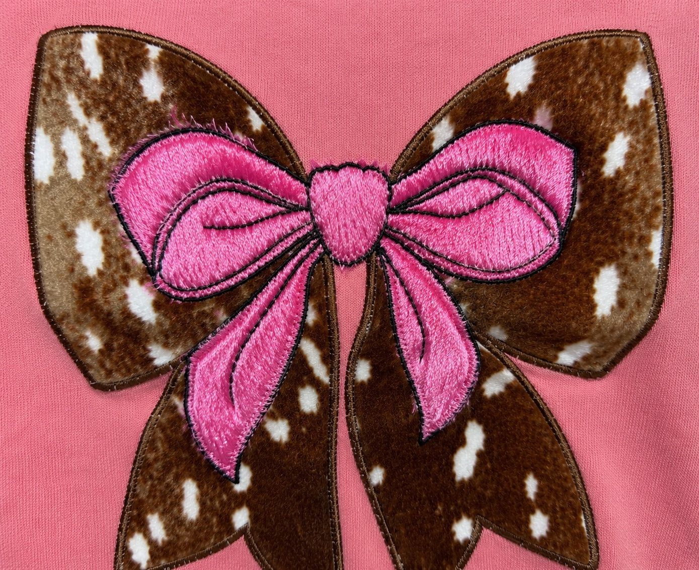 Bow Appliqué Oversized T-Shirt