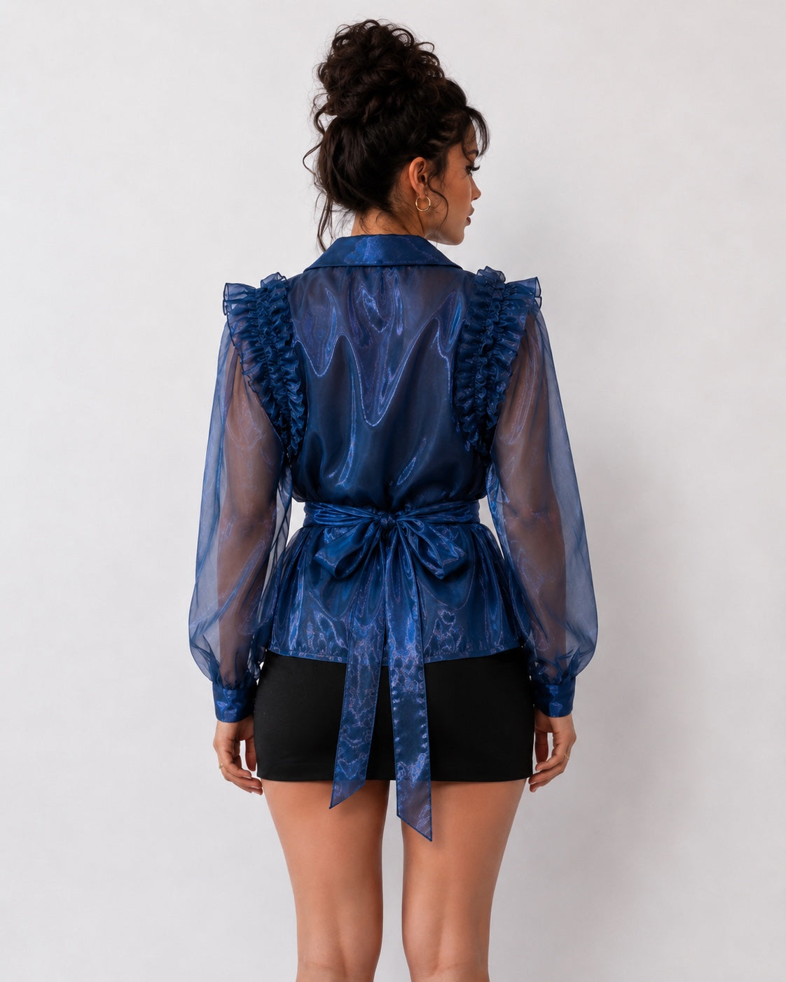 Luxe Organza Peplum Party Wear Top