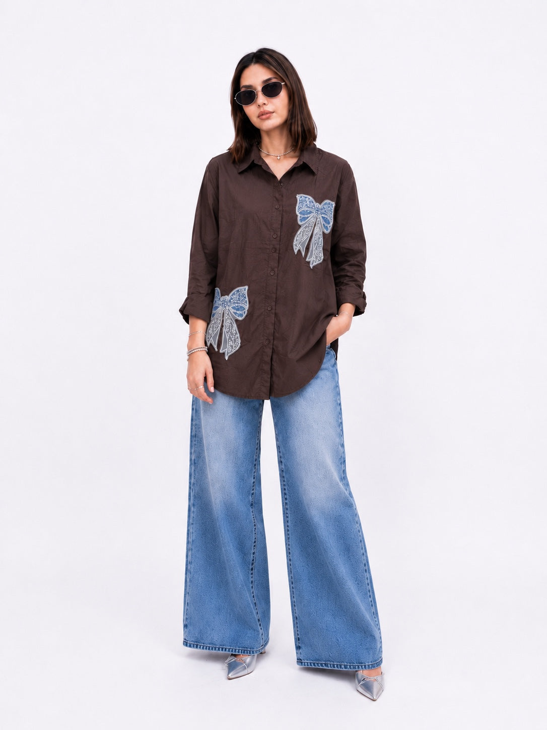 Statement Patch Oversized Shirt