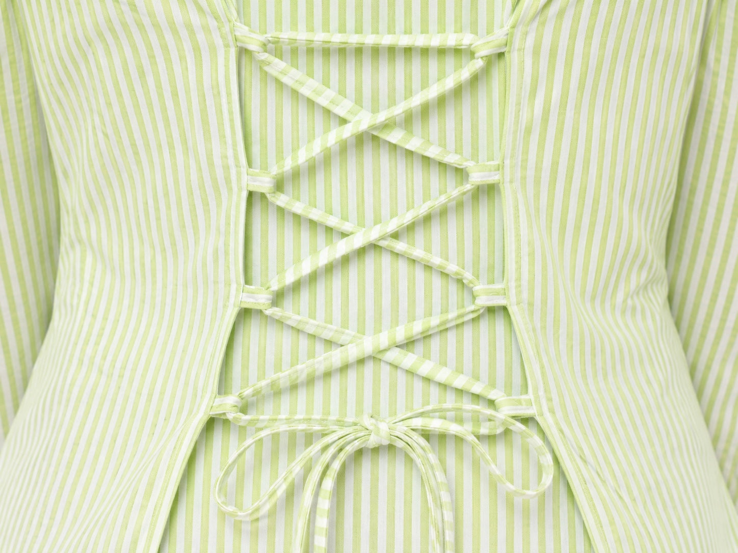 Women’s Striped Backless Tie-Up Shirt