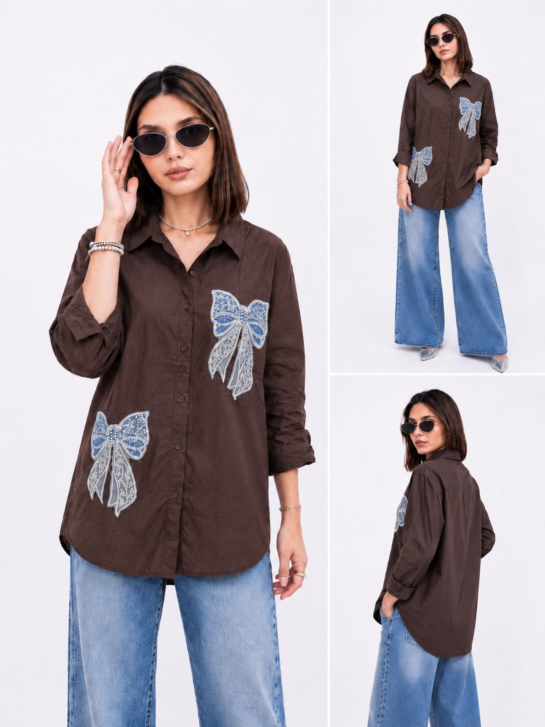 Statement Patch Oversized Shirt