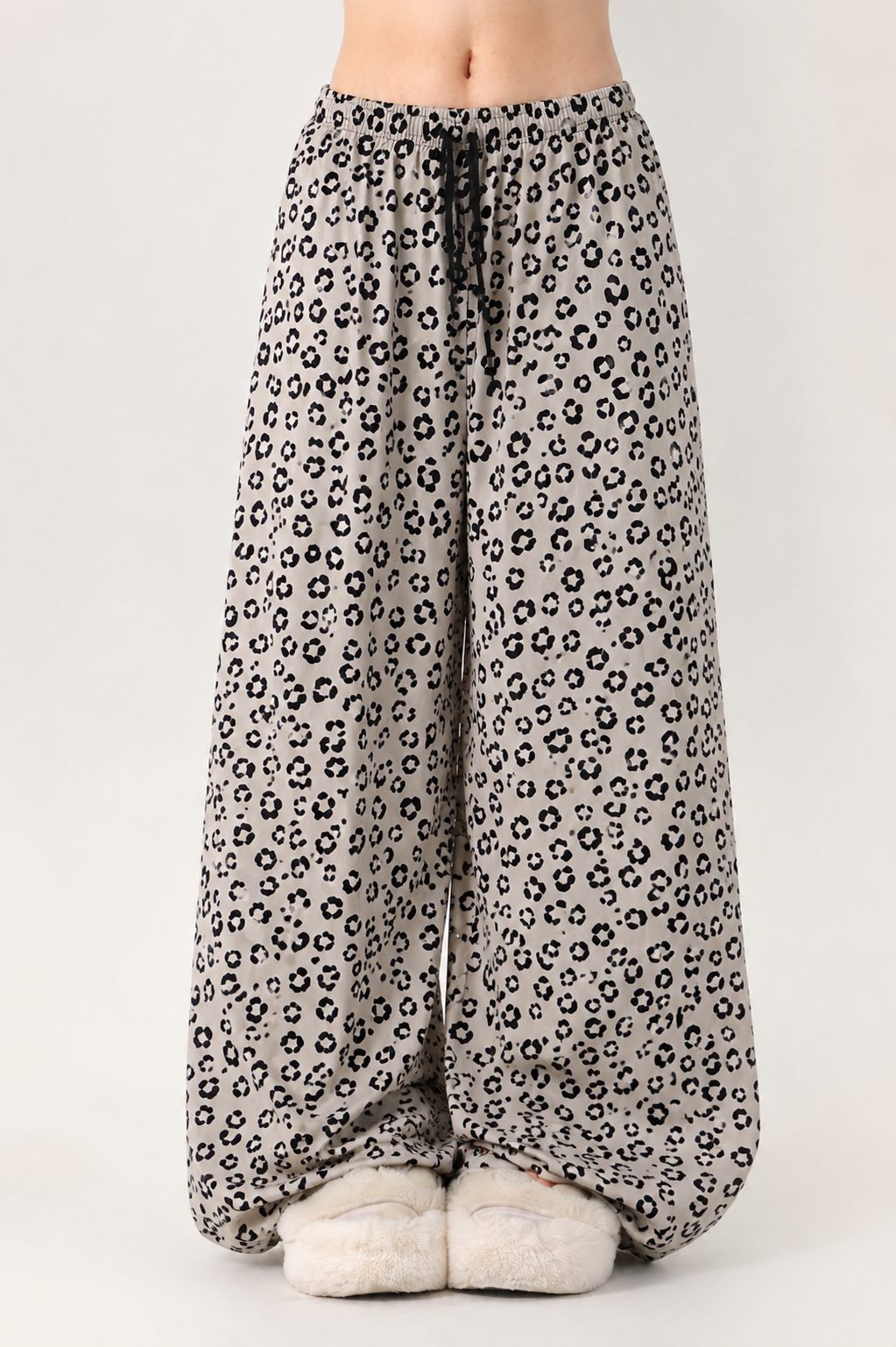 Women’s Leopard Print Wide-Leg Culotte Pants