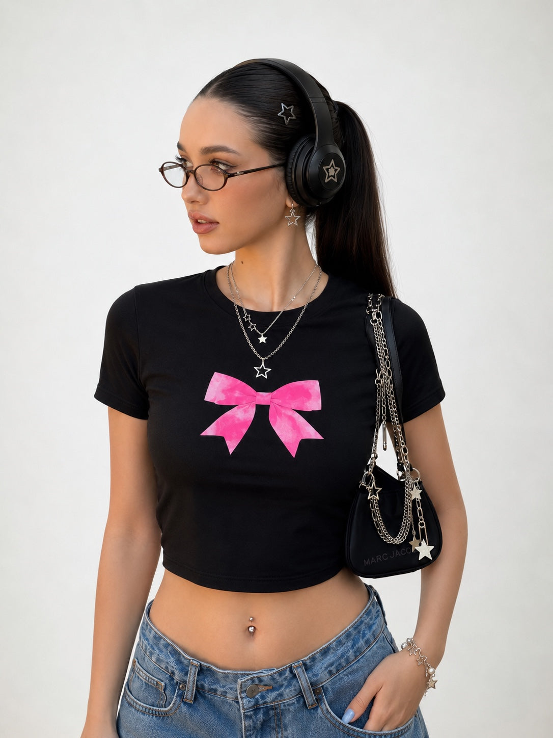 Aesthetic Bow Crop Tee