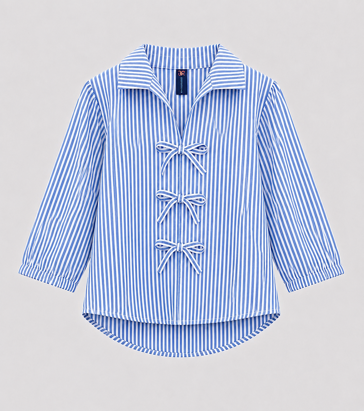 Women’s Striped Bow-Tie Front Shirt