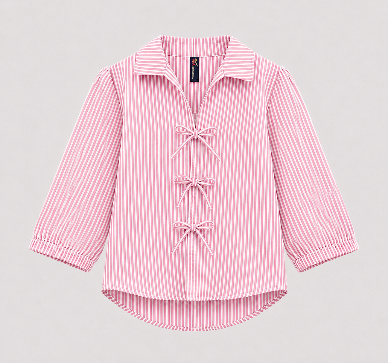 Women’s Striped Bow-Tie Front Shirt