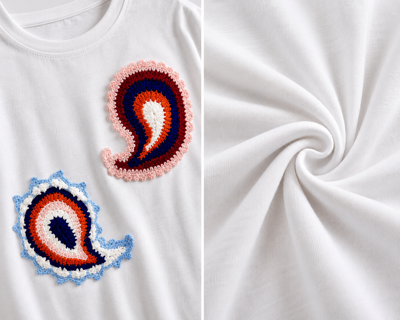 Crochet Patch Oversized Aesthetic Casual Tee
