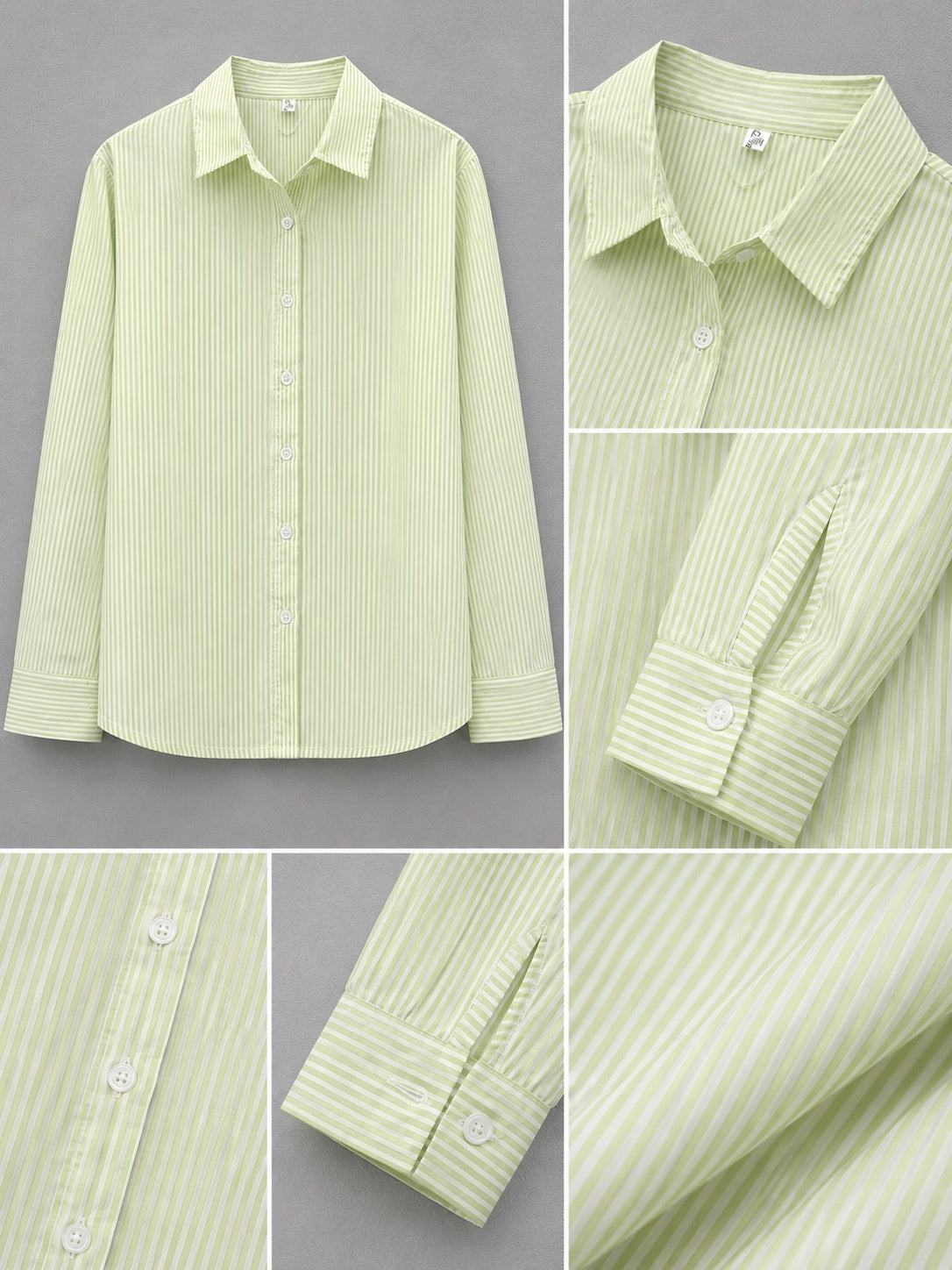 Sage Green Stripe Relaxed Fit Shirt