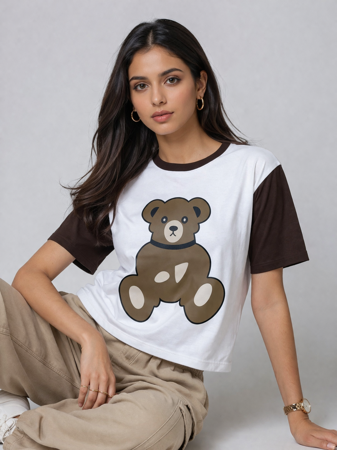 Women’s Teddy Bear Graphic Cotton T-Shirt