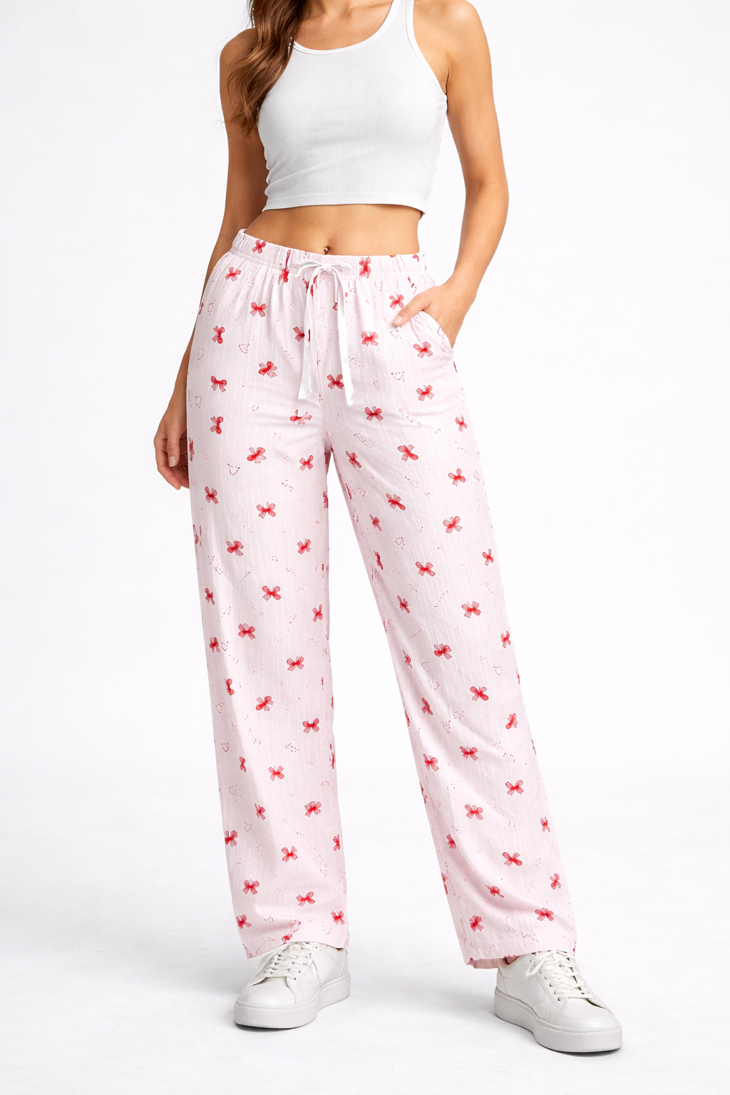 Women’s Aesthetic Bow Print Lounge Pants