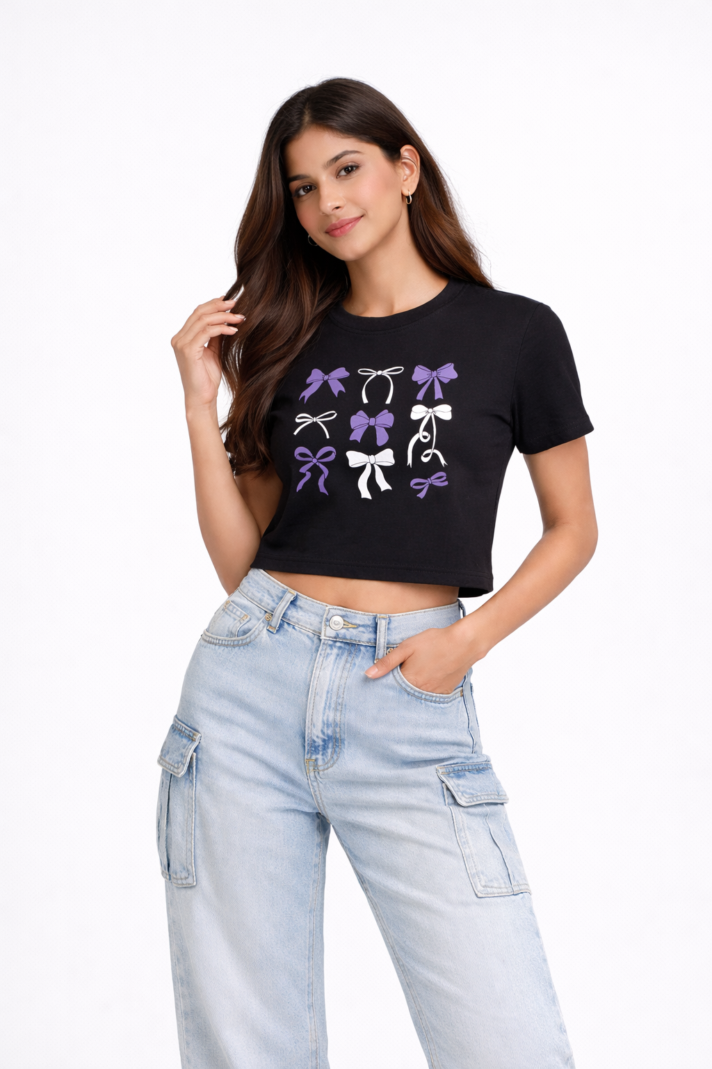 Aesthetic Bow Crop Tee