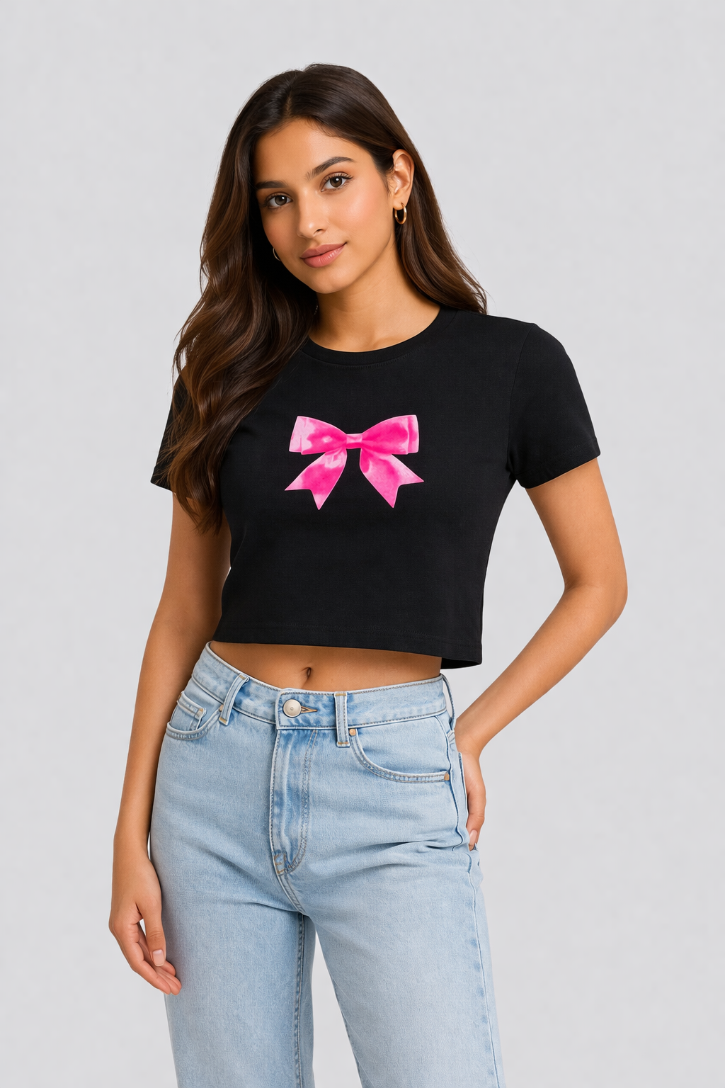 Aesthetic Bow Crop Tee