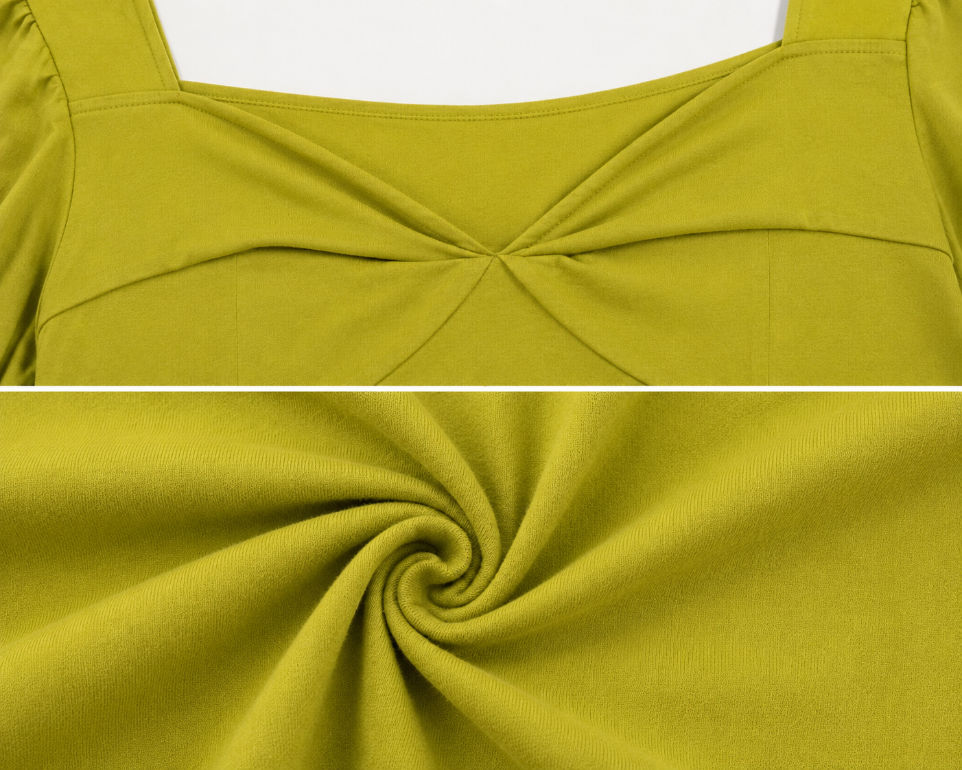 Lime Muse Puff Sleeve Aesthetic Top